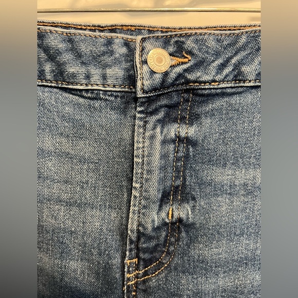 Old Navy Blue Straight Leg Jeans high rise curvy OG straight secret smooth - Picture 2 of 14